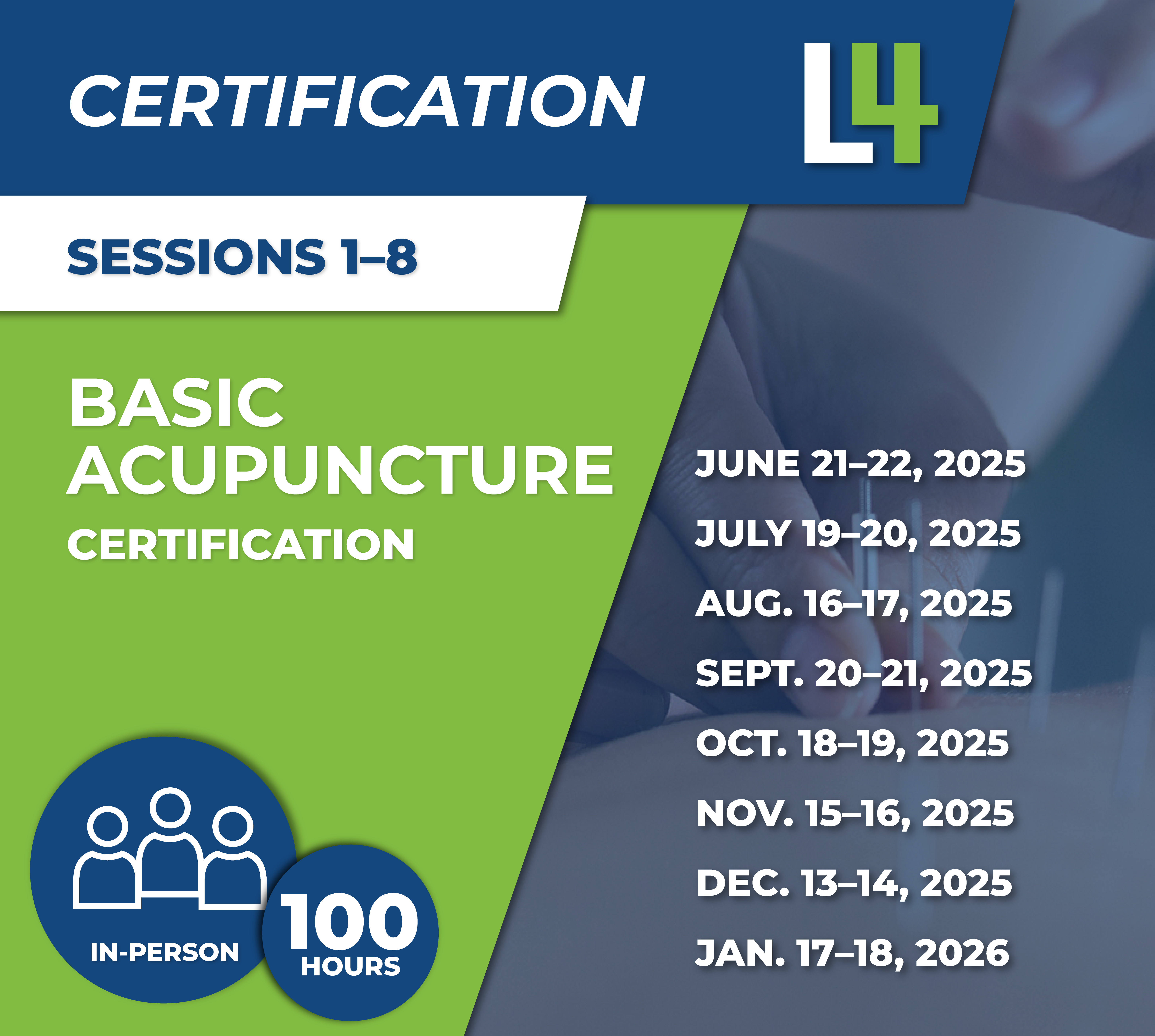 Basic Acupuncture Certification Sessions 1-8